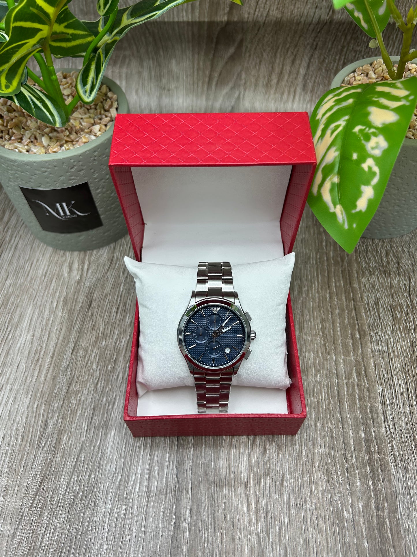 Emporio Armani chronographe en Acier Argenté